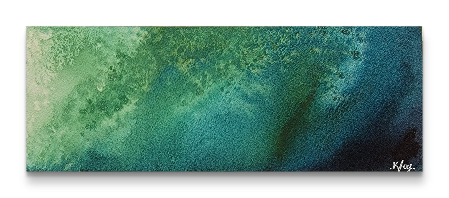 "Lagoon" 4x10 Original Watercolor Painting