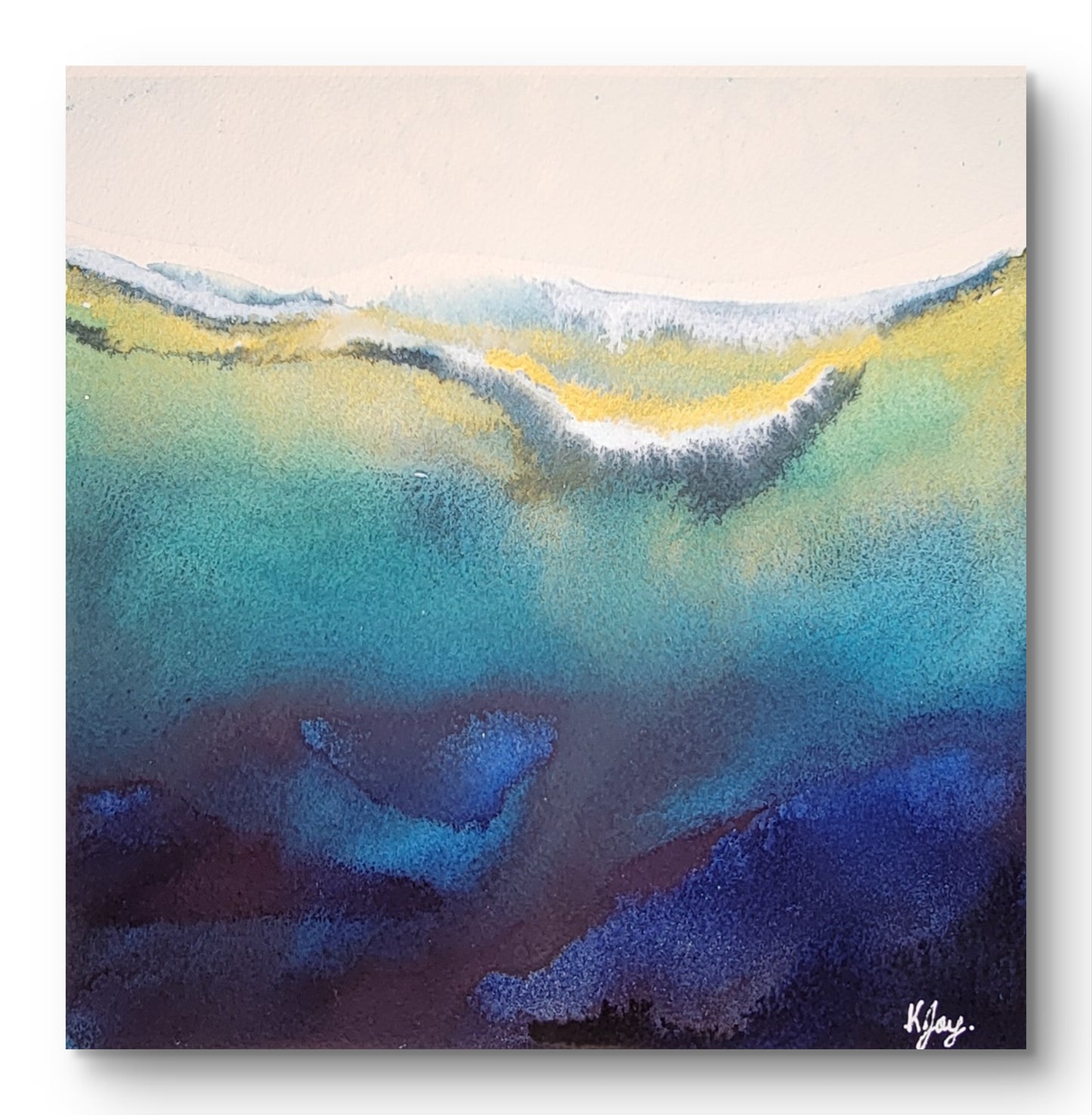 "Submerge" 8x8 Original Watercolor Painting