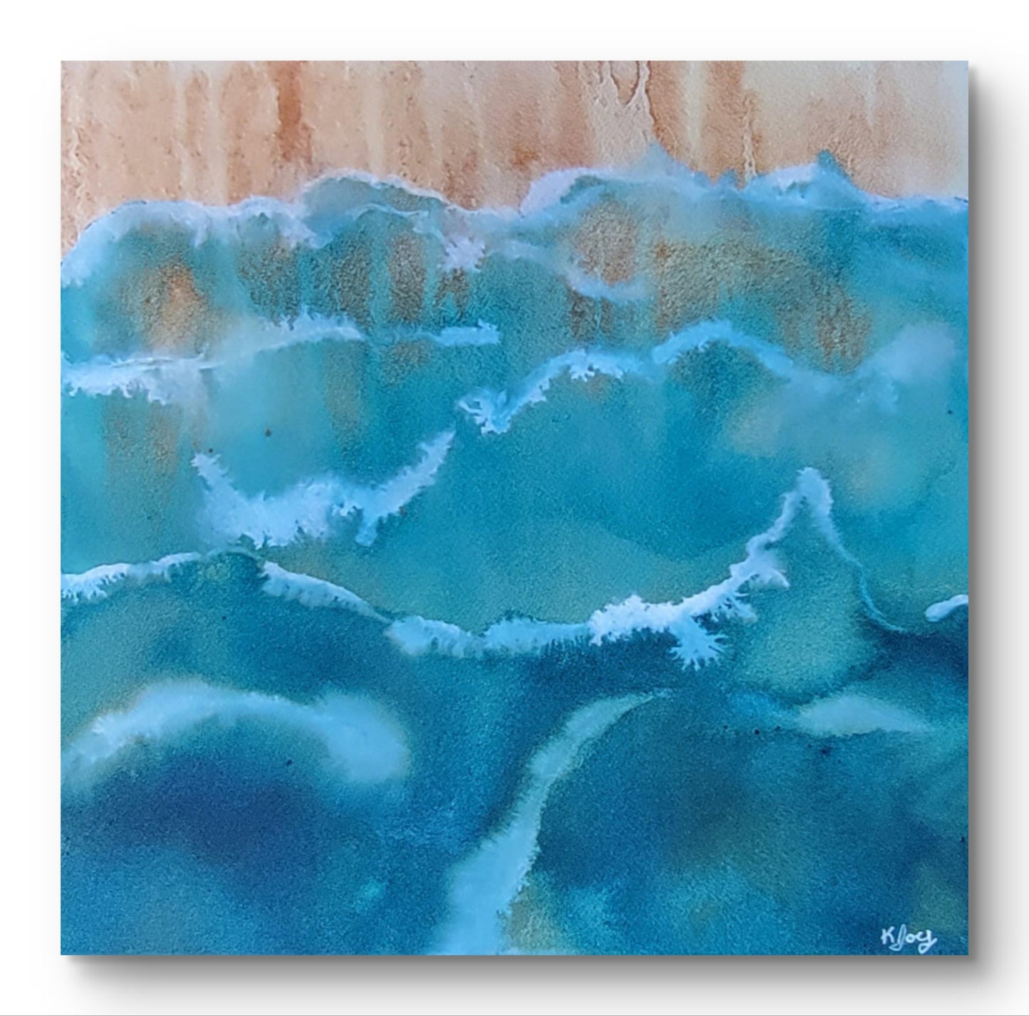 "Sandline" 12x12 Original Watercolor Painting