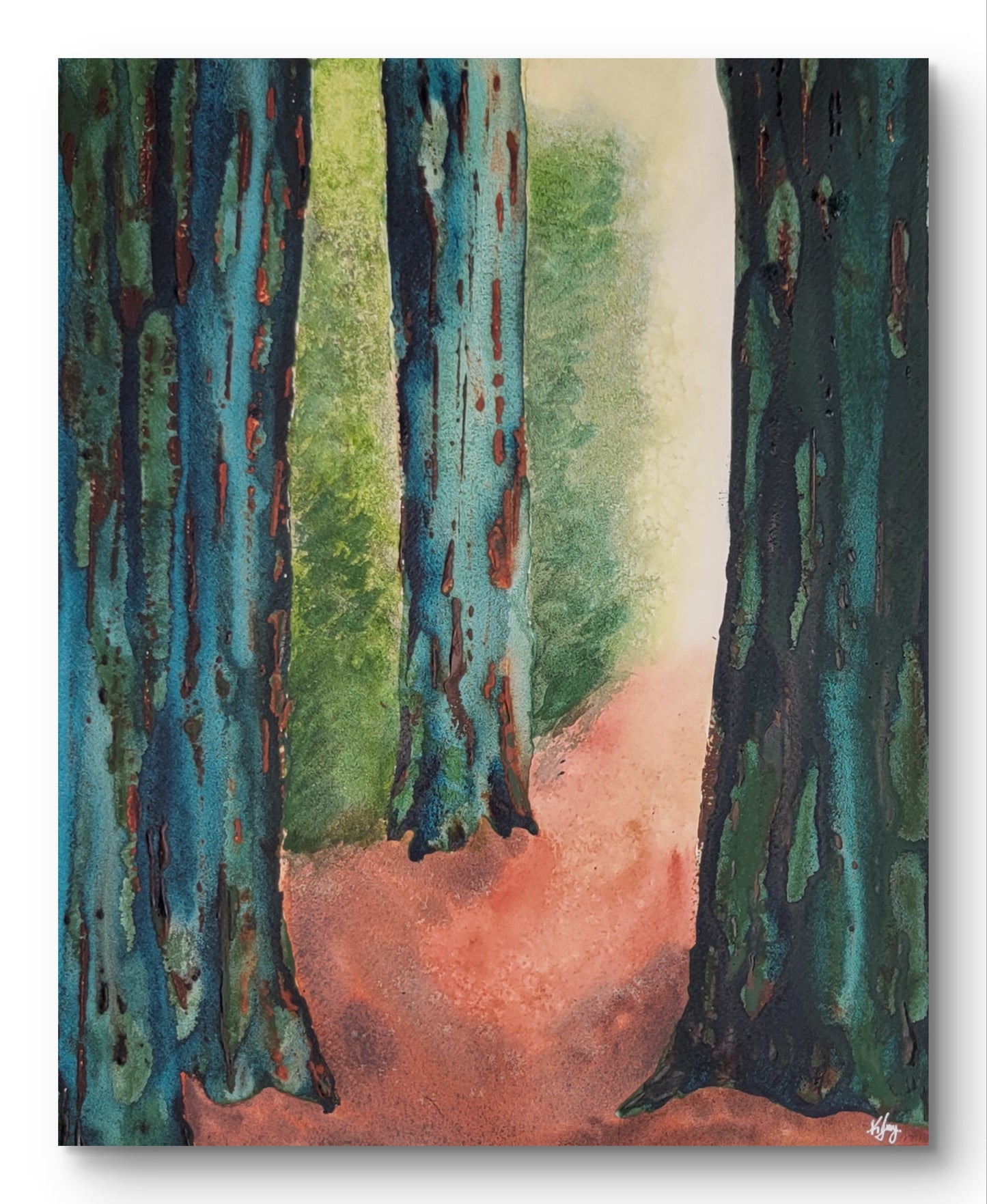 "Among Giants" 11x14 Original Watercolor Painting