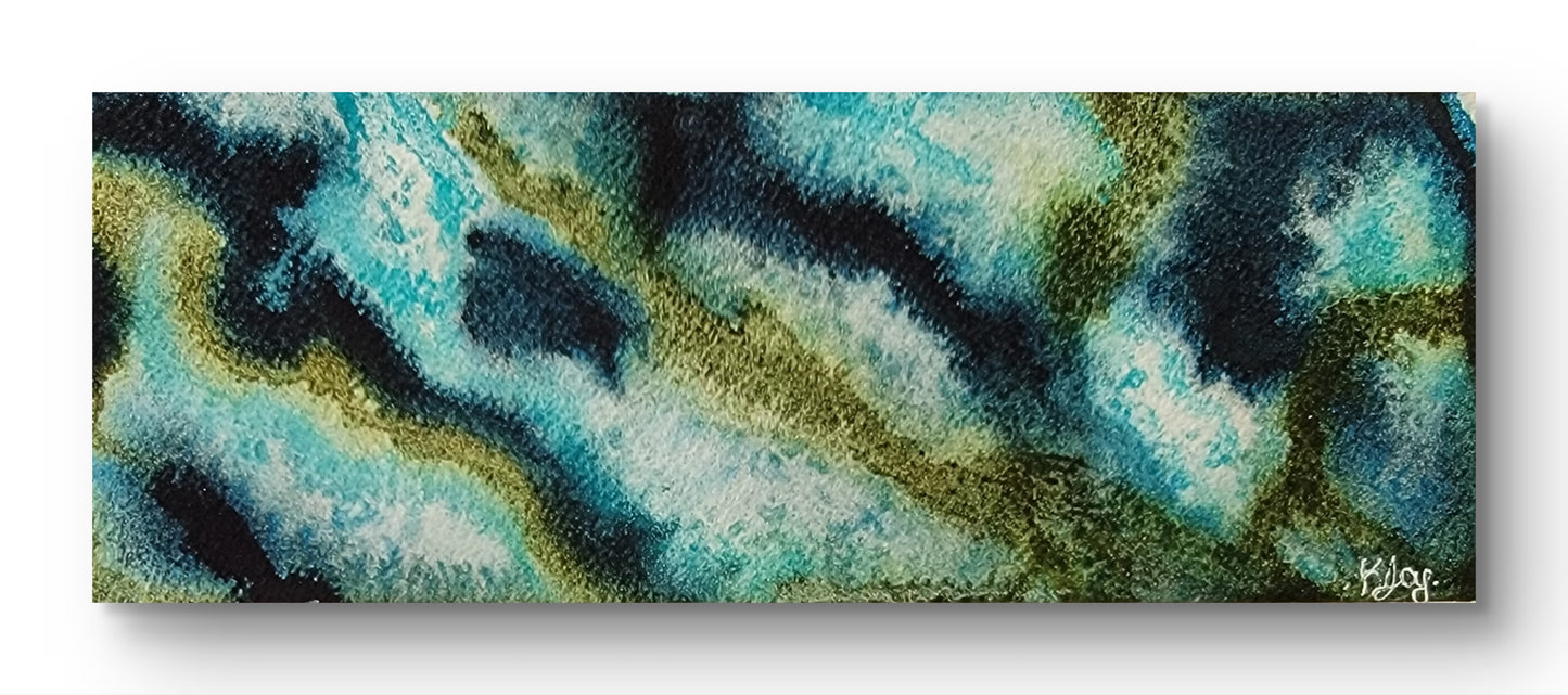 "Mariner's Map" 4x10 Original Watercolor Painting