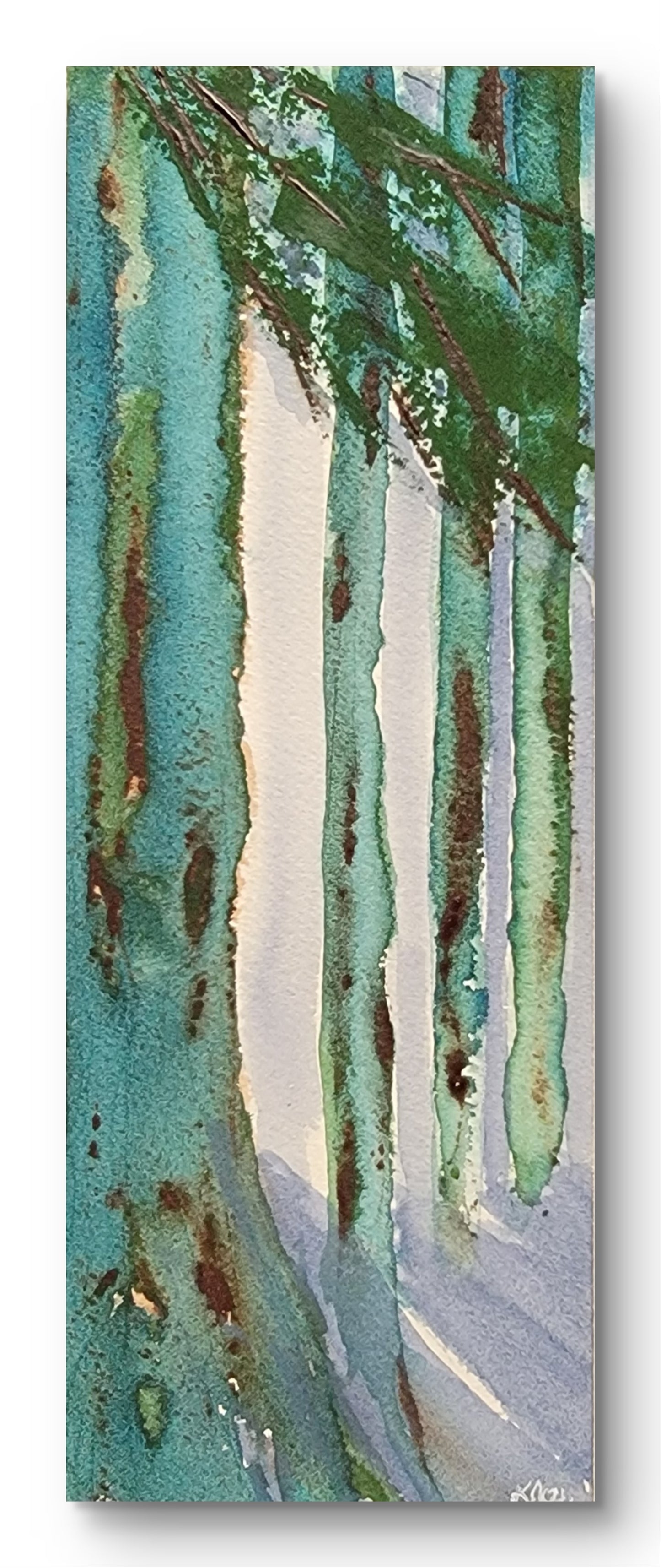 "Morning Stand" 4x10 Original Watercolor Painting