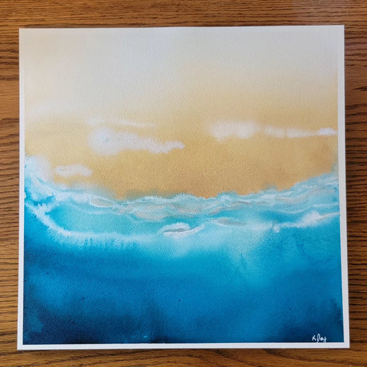 "Horizon Light" 12x12 Original Watercolor Painting