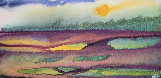 "Radiance" 6x12 Original Watercolor Painting