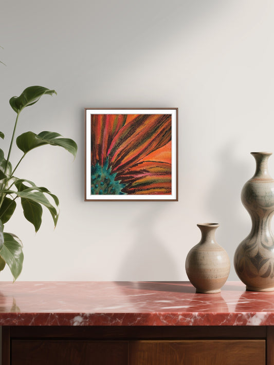 Retro Botanicals No. 3 8x8 Original Watercolor Painting