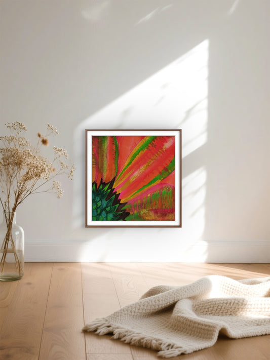 Retro Botanicals No. 4 8x8 Original Watercolor Painting