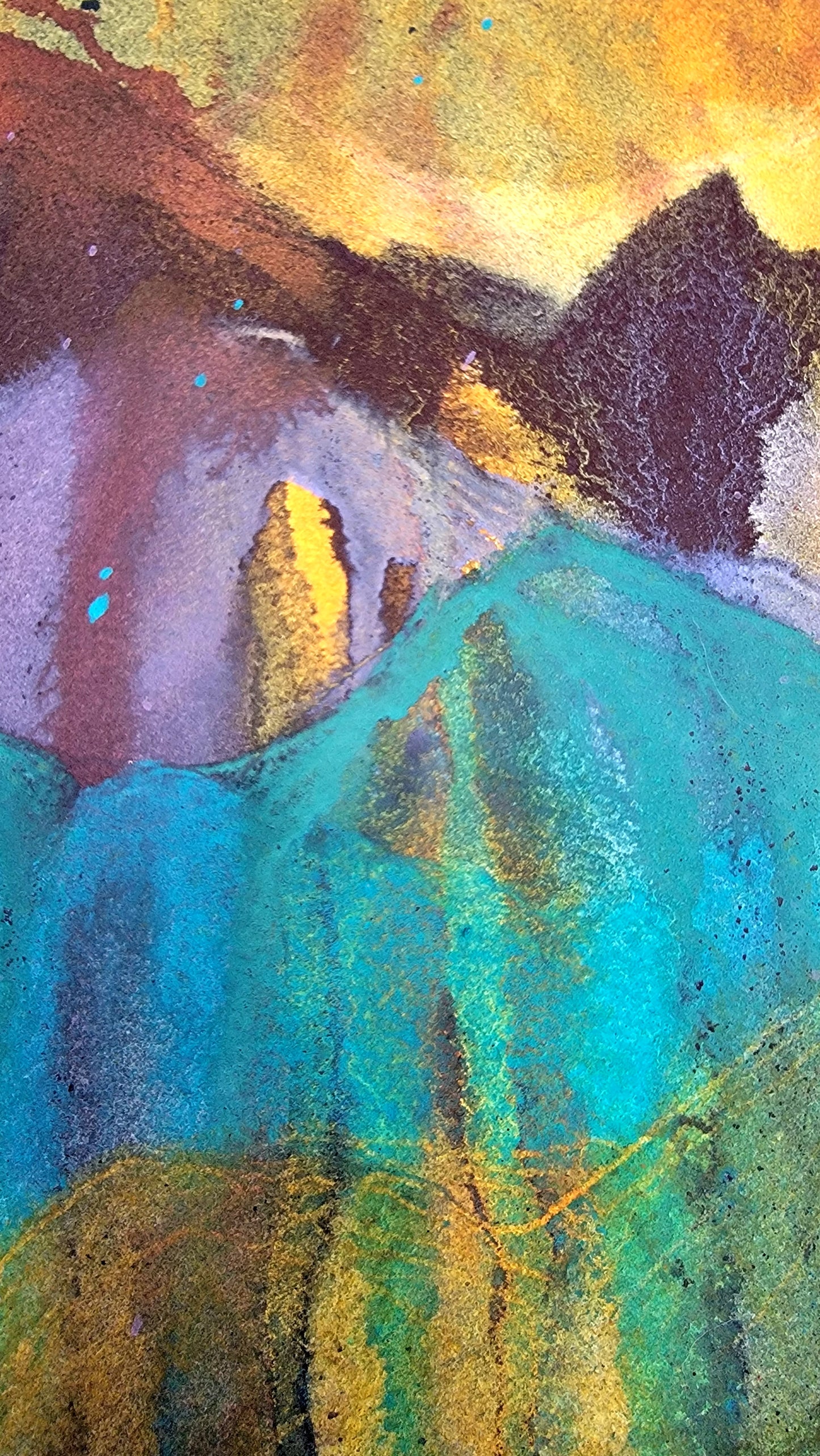 Throughlines 24x18 Original Watercolor Painting