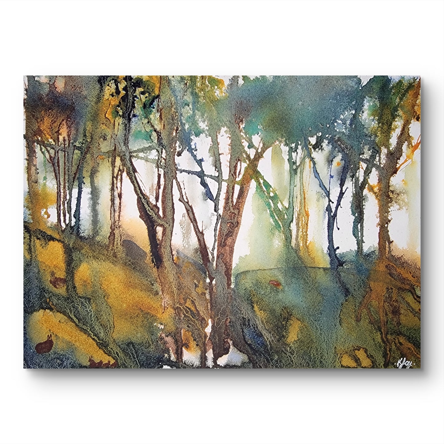 "Rabbit Hill" 9x12 Original Matted Watercolor Painting