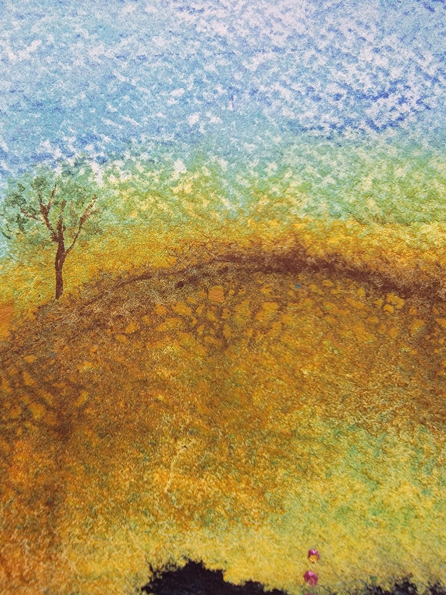 "Iris Field" 6x12 Original Watercolor Painting