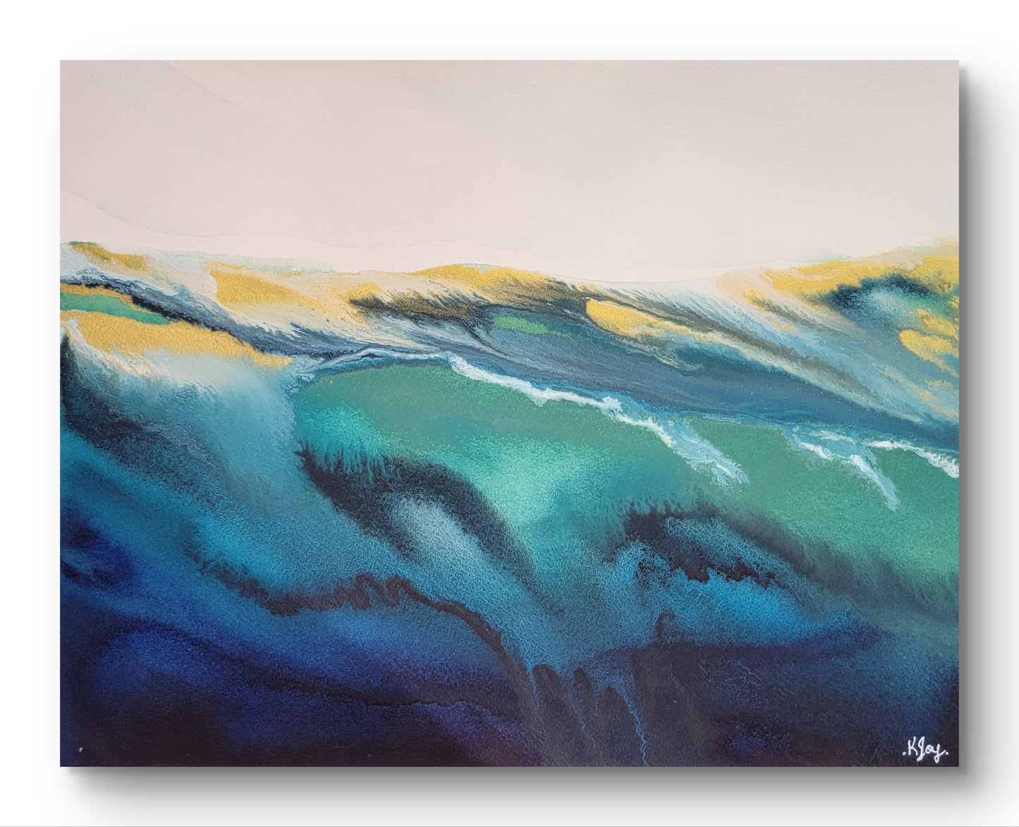 "Waveform" 11x14 Original Watercolor Painting