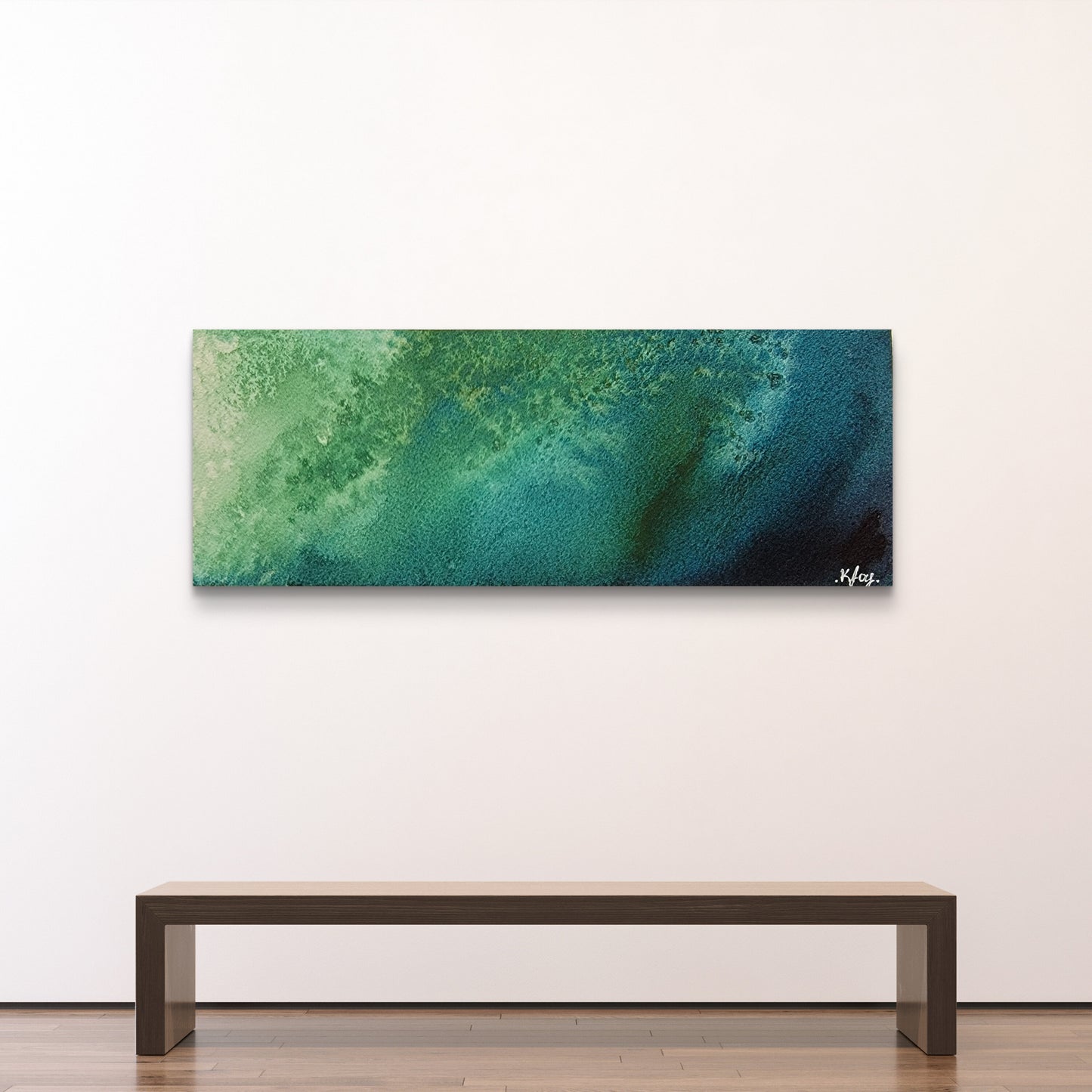 "Lagoon" 4x10 Original Watercolor Painting