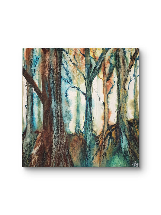 Where Light Takes Root 12x12 Original Watercolor Painting