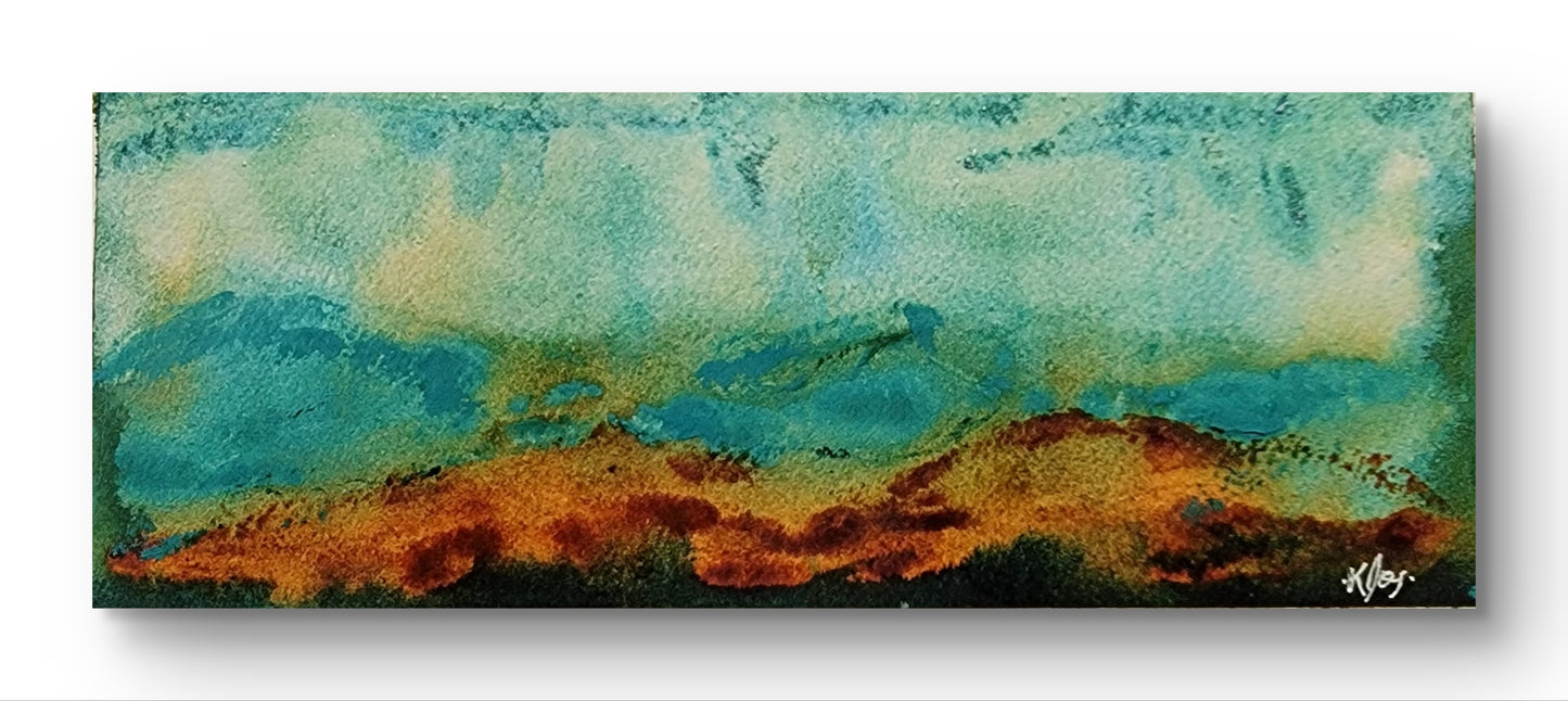 "High Silence" 4x10 Original Watercolor Painting