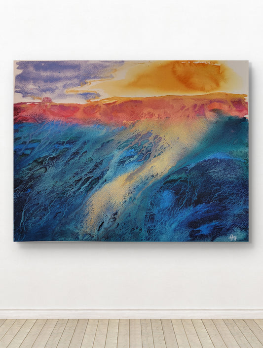 "Sun Melt" 11x14 Original Watercolor Painting