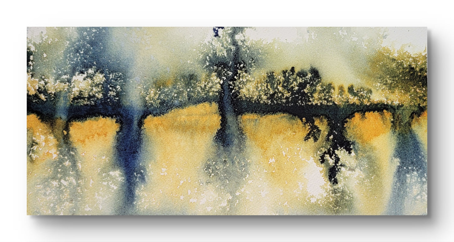 "Shadowline" 6x12 Original Watercolor Painting