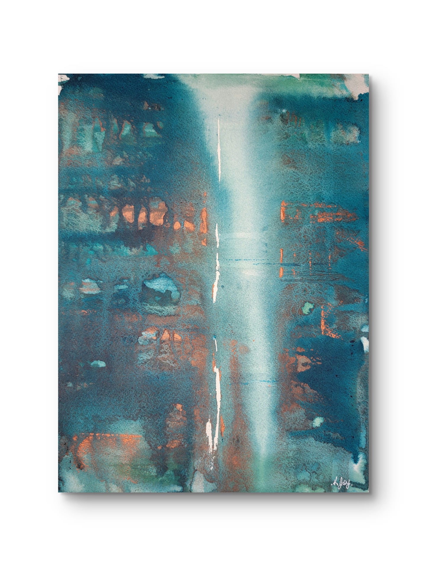 "Copper Falls" 9x12 Original Watercolor Painting