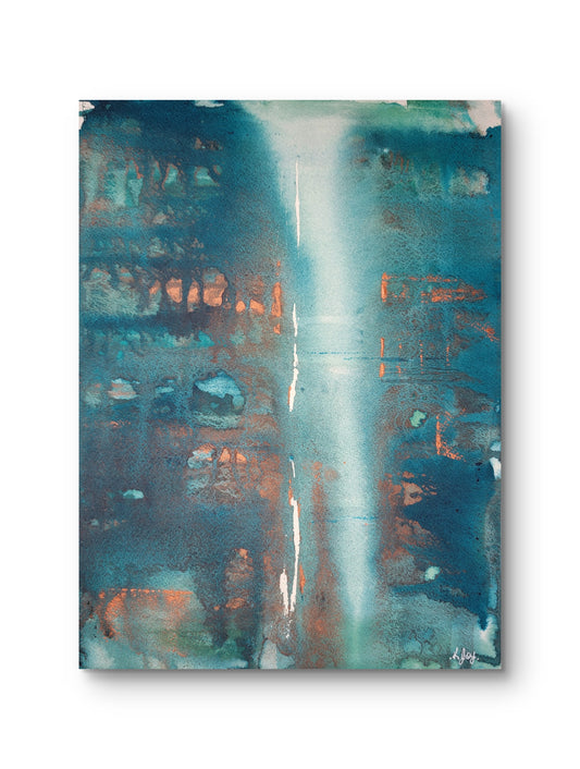 "Copper Falls" 9x12 Original Watercolor Painting