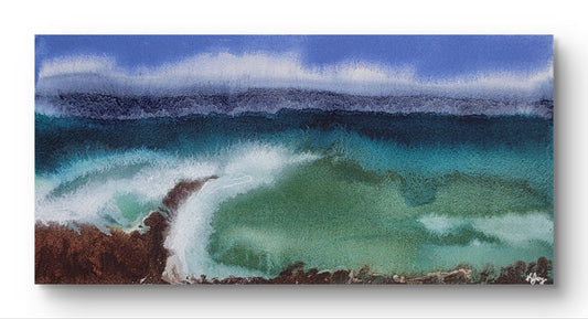 "Breakline"6x12 Original Watercolor Painting
