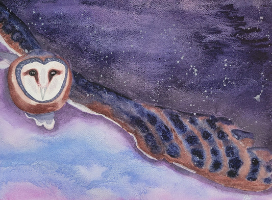 "Keeper of the Violet Hour"- 12x16 Framed Original Watercolor