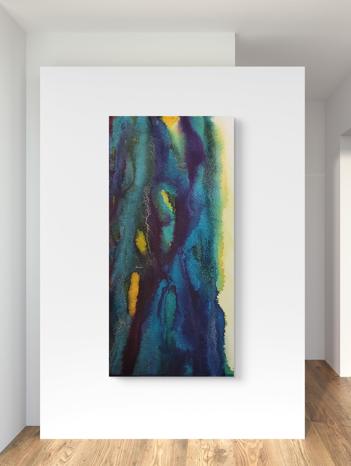 "Eddies" 6x12 Original Watercolor Painting