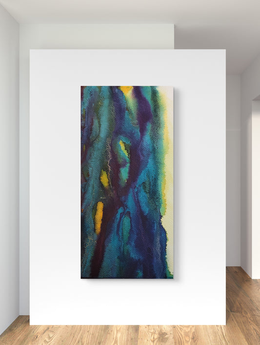 "Eddies" 6x12 Original Watercolor Painting