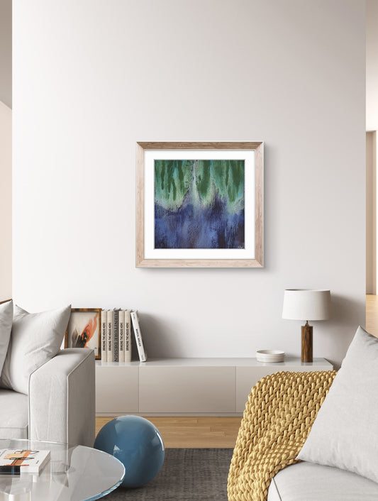 Ancient Waters 12x12 Original Watercolor Painting