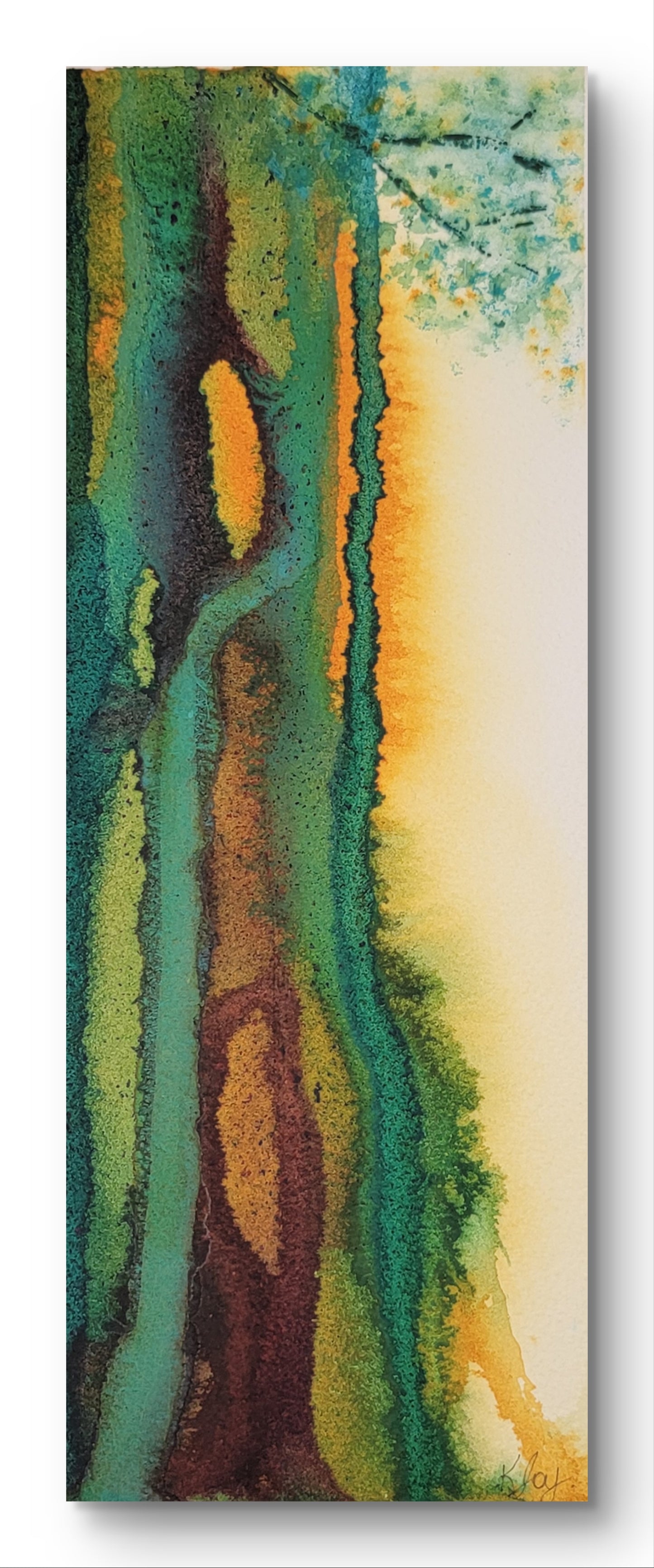 "Strata" 4x10 Original Watercolor Painting