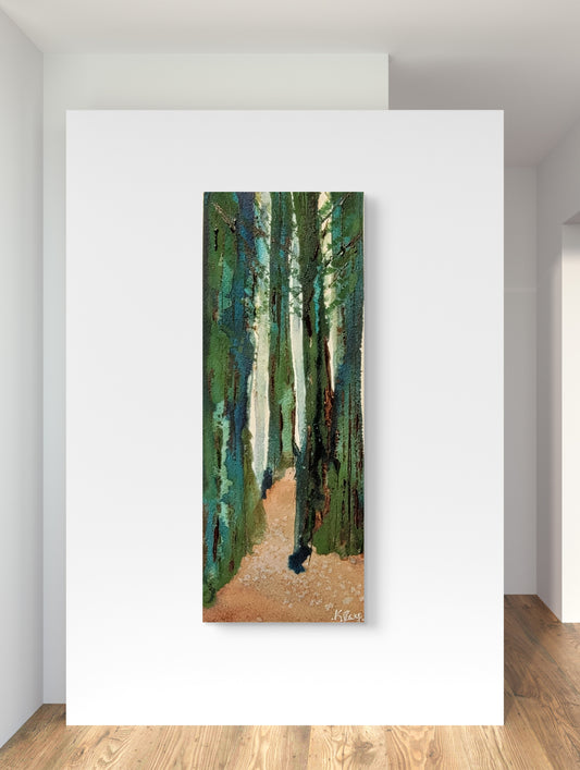 "Sanctuary" 4x10 Original Watercolor Painting