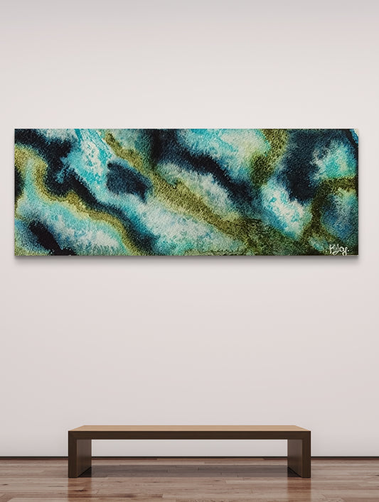 "Mariner's Map" 4x10 Original Watercolor Painting