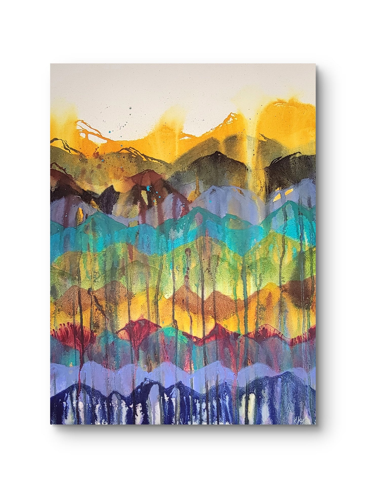 Throughlines 24x18 Original Watercolor Painting