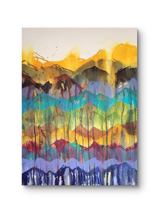Throughlines 24x18 Original Watercolor Painting