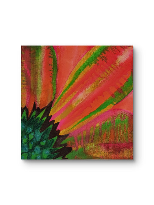 Retro Botanicals No. 4 8x8 Original Watercolor Painting