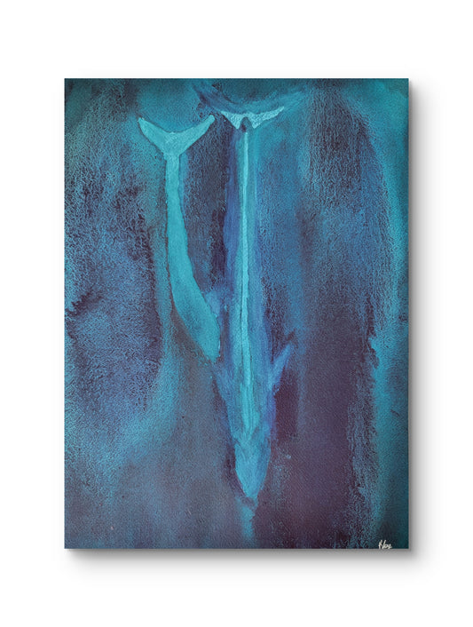 "Dissolving into the Deep" 12x16 Original Watercolor Painting