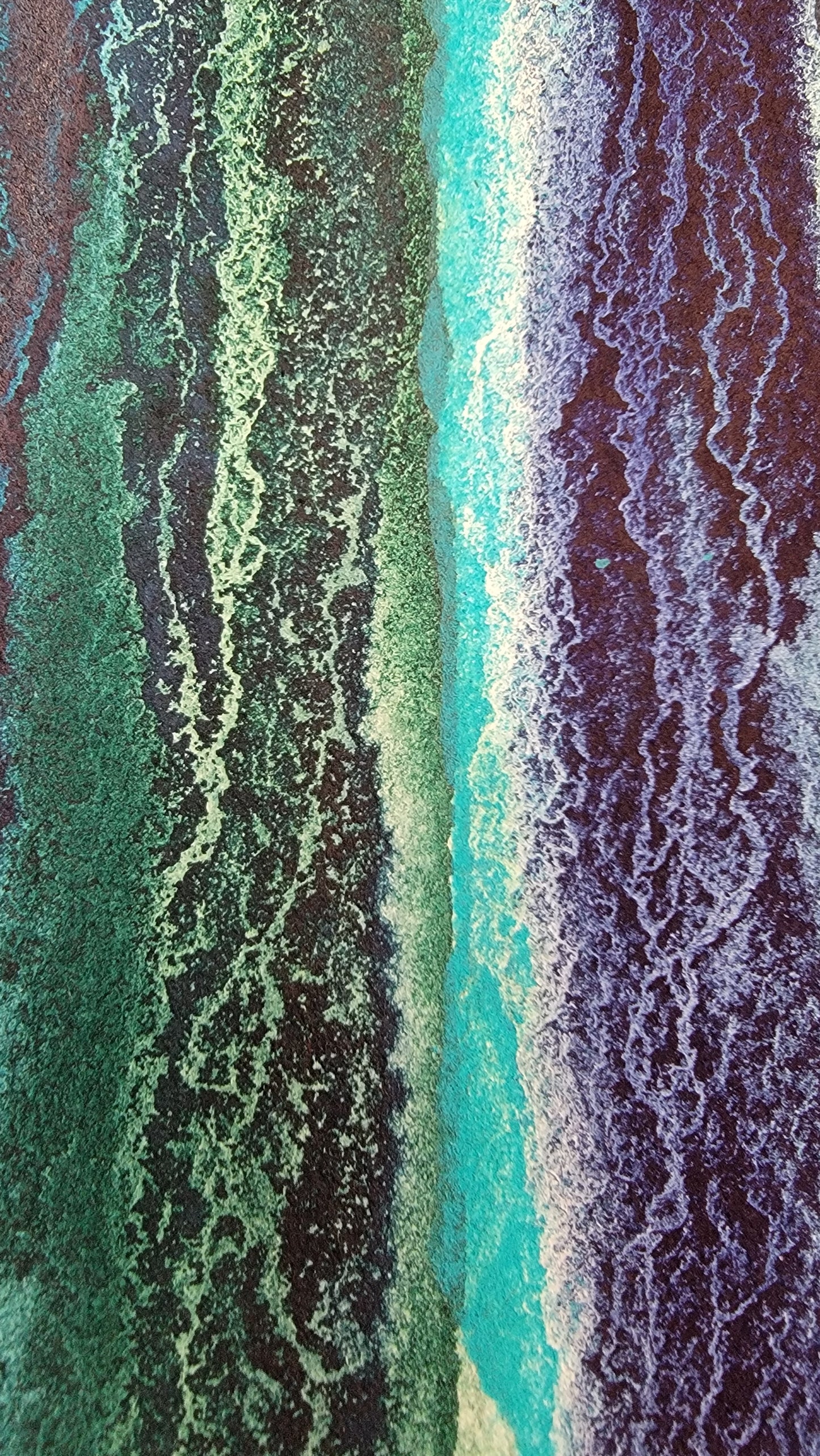Where Waves Bloom — 18x24 Original Watercolor Painting