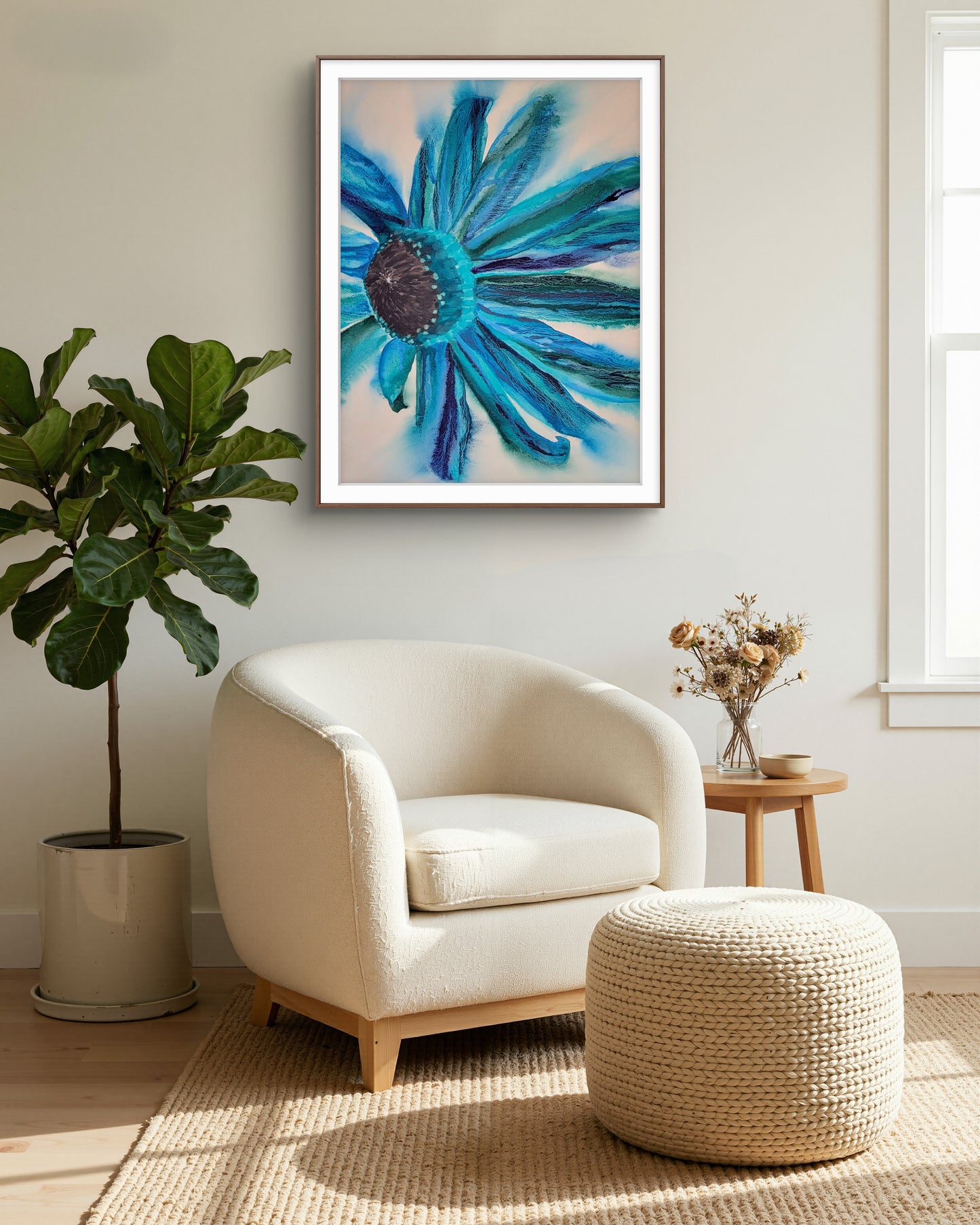 Where Waves Bloom — 18x24 Original Watercolor Painting
