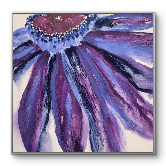 Where Galaxies Bloom — 12x12 Original Watercolor and Ink Painting