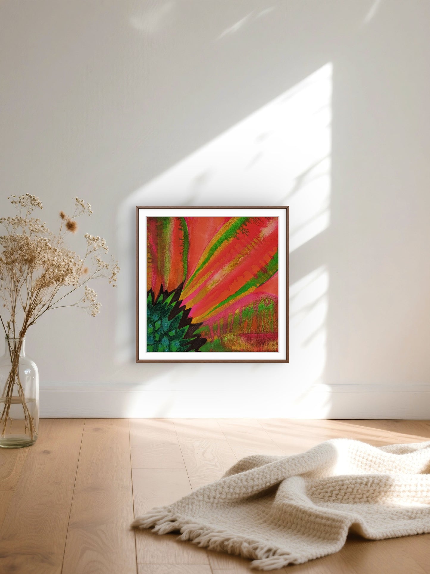 Retro Botanicals No. 4 8x8 Original Watercolor Painting