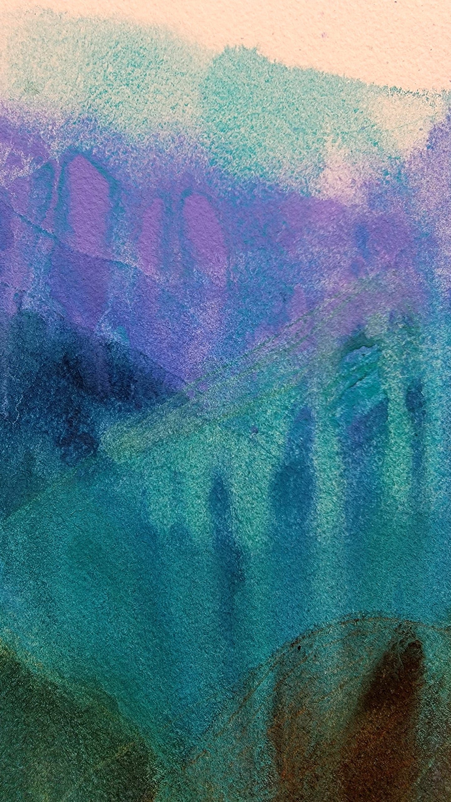 Echoes: Dawn to Rust 18x24 Original Watercolor Painting