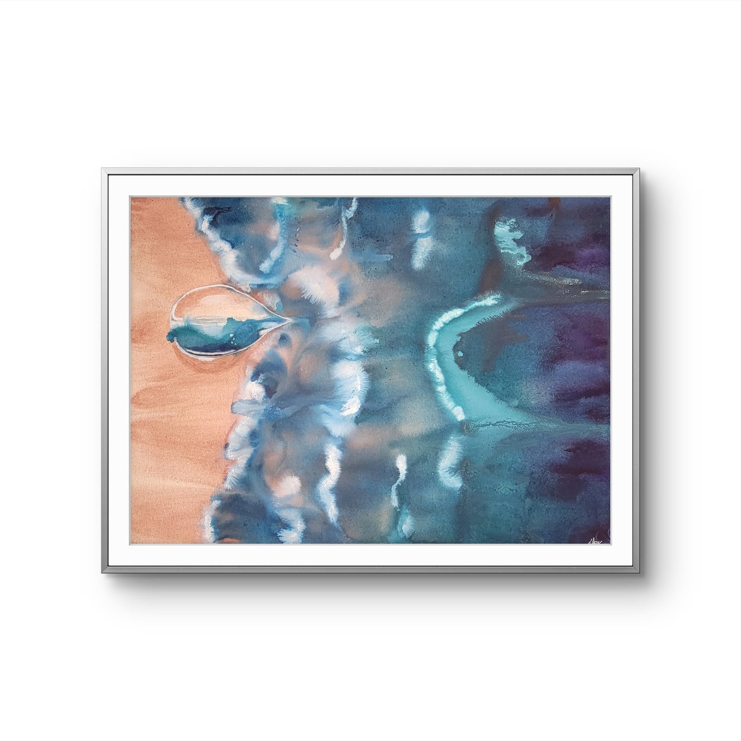 What Color Are Your Tears? High Tide 18x24 Original Watercolor Painting